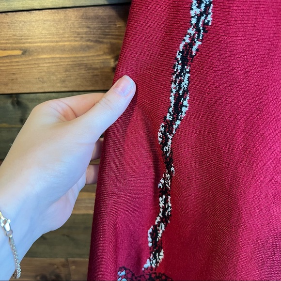 Red/Cranberry Sweater Dress | Taylor - Picture 4 of 5